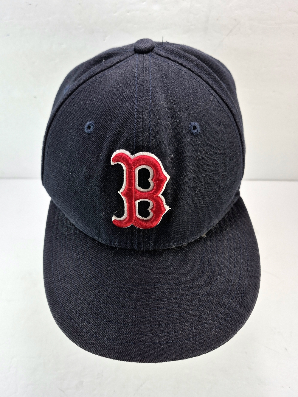 VTG New Era 59FIFTY Boston Red Sox Fitted Hat 7 1/4 Navy Blue On-Field Cap